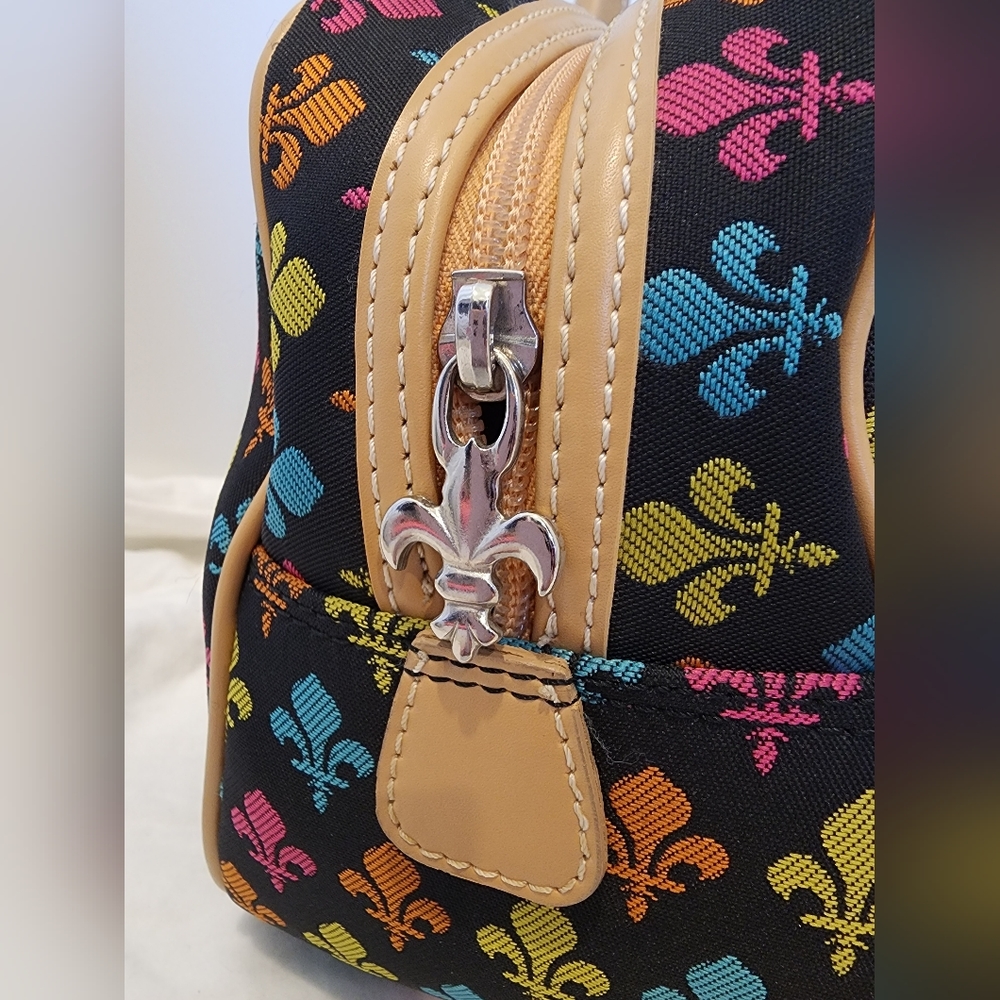 Patrick Cox Multi-Colored Fleur-De-Lis Satchel - image 5